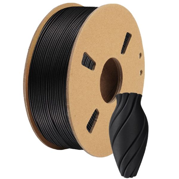 Пластик для 3D принтера Carbon Fiber PLA, 1kg/roll 1.75mm Black / черный