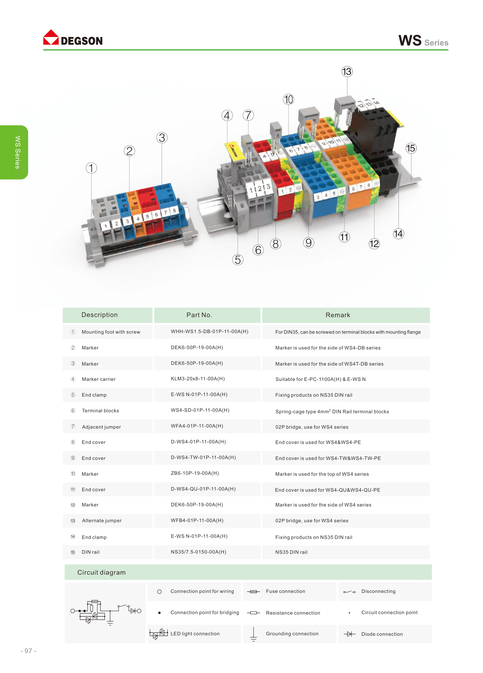 Концевой стопор на DIN35 E-WS N-01P-11-00Z(H)
