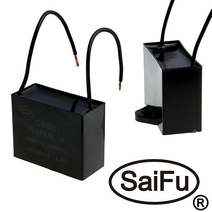 Пусковой конденсатор CBB61 25uF 630V (SAIFU)