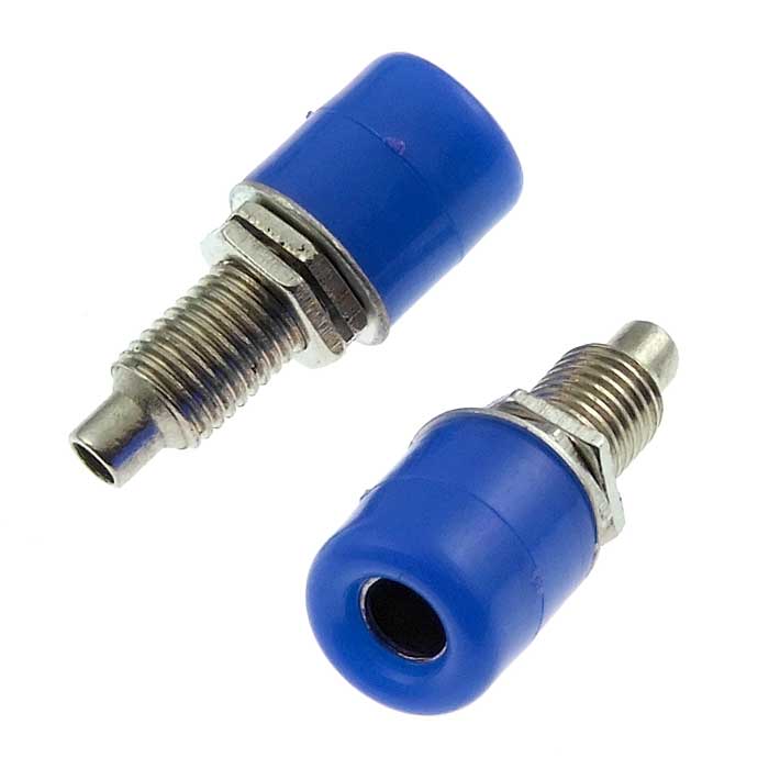 Клемма приборная Z011 4mm panel jack BLUE