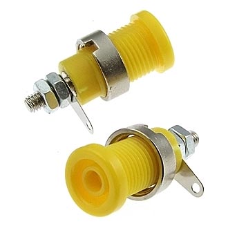 Клемма приборная Z012 4mm panel jack YELLOW