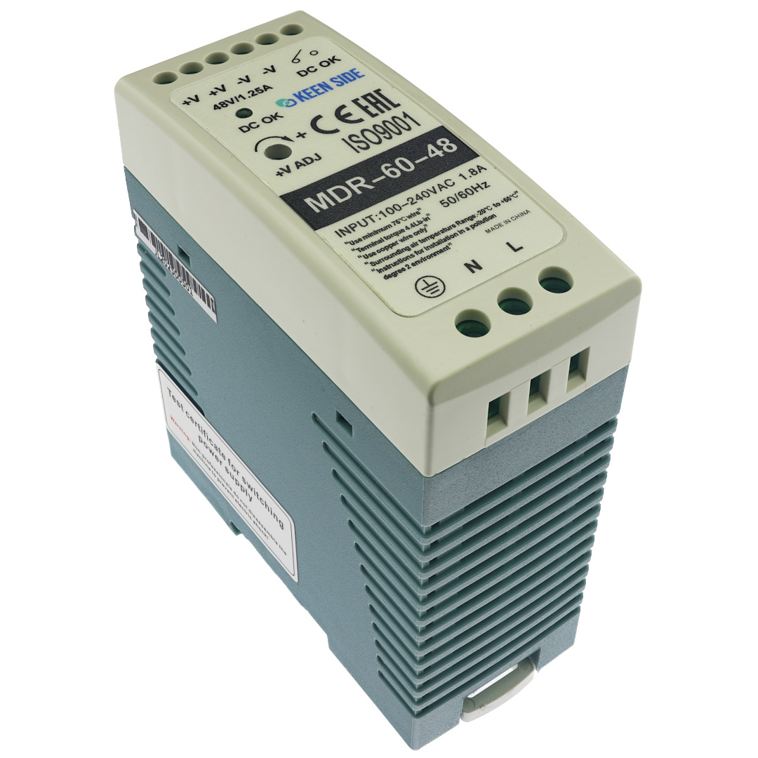 Блок питания на DIN рейку MDR-60-48