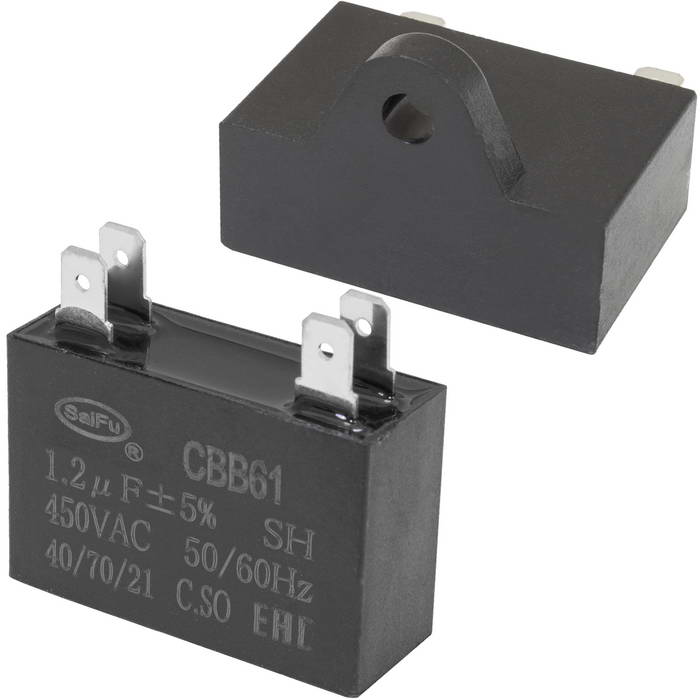 Пусковой конденсатор CBB61 1.2 uF 450V 4 PIN