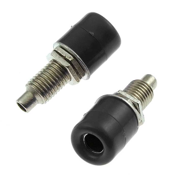 Клемма приборная Z011 4mm panel jack BLACK