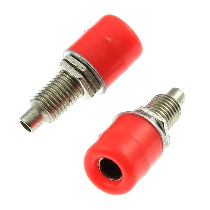 Клемма приборная Z011 4mm panel jack RED