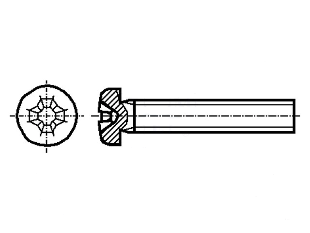 Винт B2X4/BN2845 / M2x4мм, шаг 0.4, ISO 7048, цилиндрическая, Phillips PH