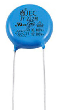 Конденсатор высоковольтный керамический 2200pF 300V Y5V 20% / JY222M2FY5VS7.5L