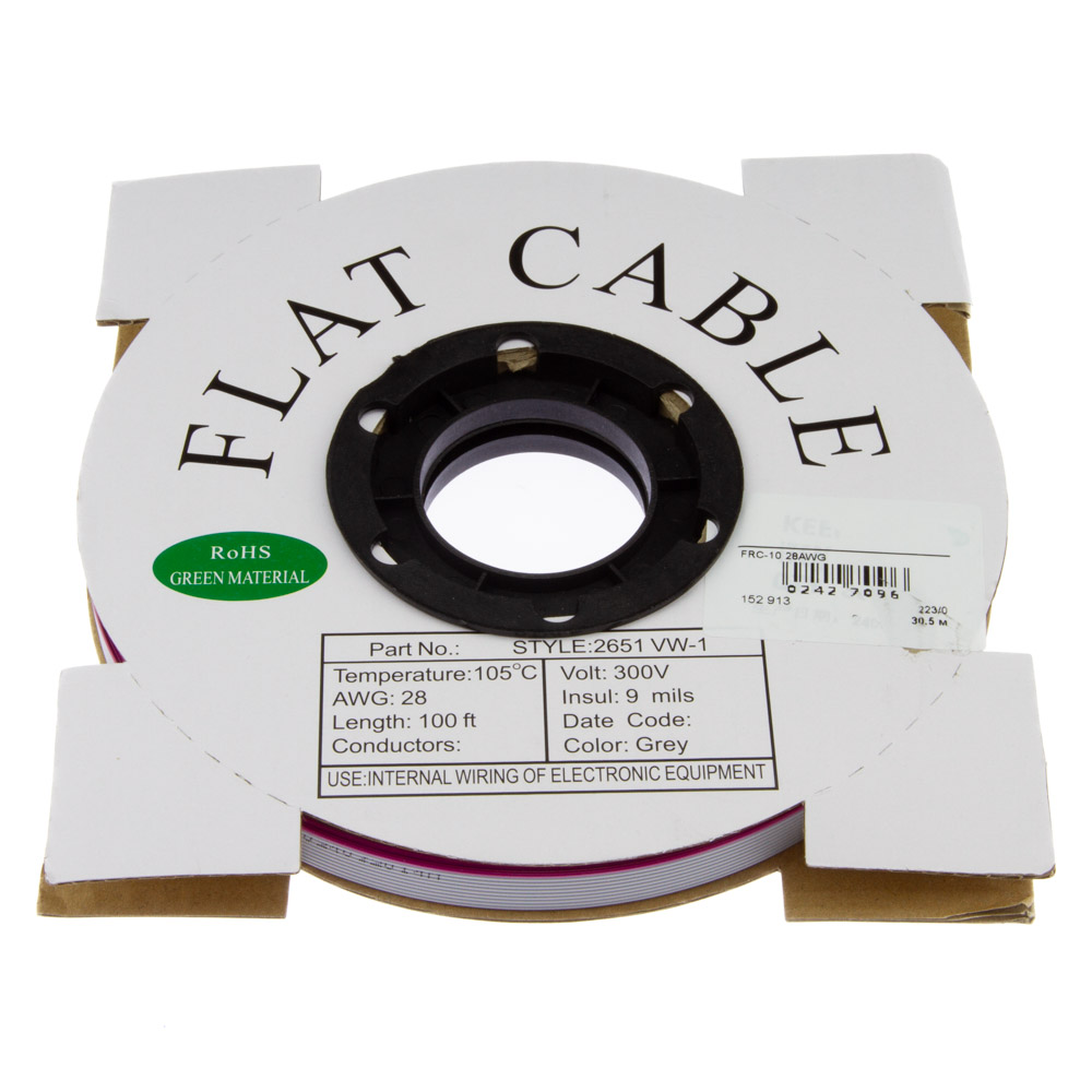 Шлейф FRC-10 28AWG (30,5 м)