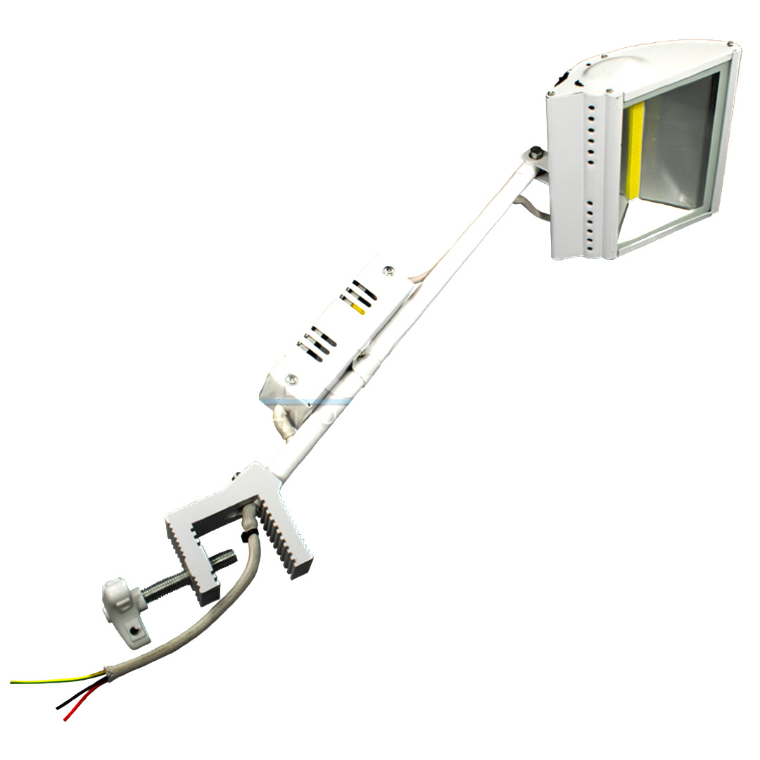 Светильник с кронштейном LED MAXUS-70, COB 70Вт, 3000K+4500K+6000K, 220В, 650 мм, струбцина, ИП, белый