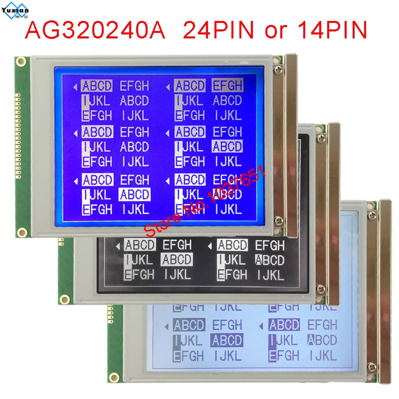 ЖК дисплей AG320240F 24pin 5,7' 320x240, синий