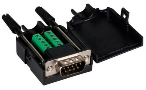Разъем D-SUB-DB9-M-RS / вилка 9pin с клеммником в корпусе