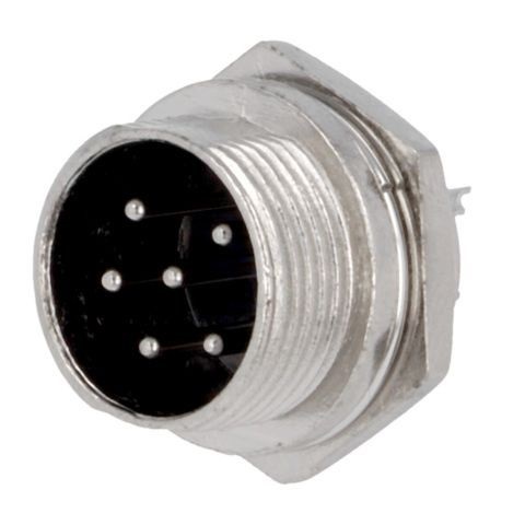 Разъем цилиндрический MIC-6P/M (MIC336) / вилка 6pin на корпус