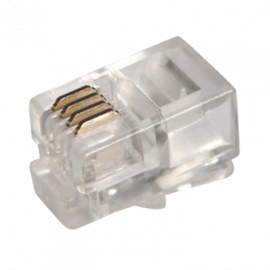 Разъём телефонный KLS12-RJ11-4P4C-01-E-trasparent / TP-4P4C