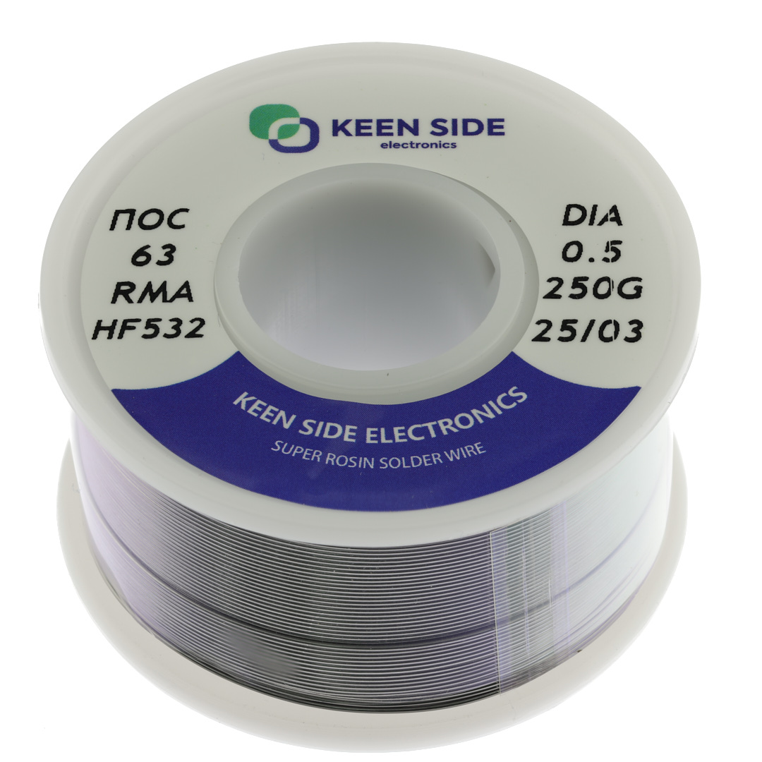 Припой Sn63/Pb37-d0.5-250g flux RMA KS532 ПОС 63