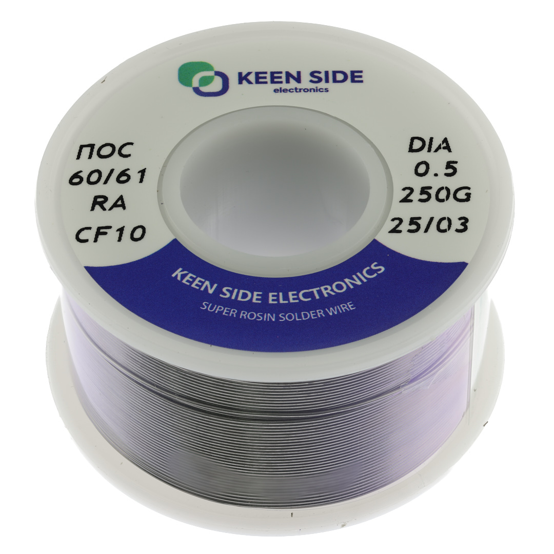 Припой Sn60/Pb40-d0.5-250g flux RA KS10 ПОС 60/61