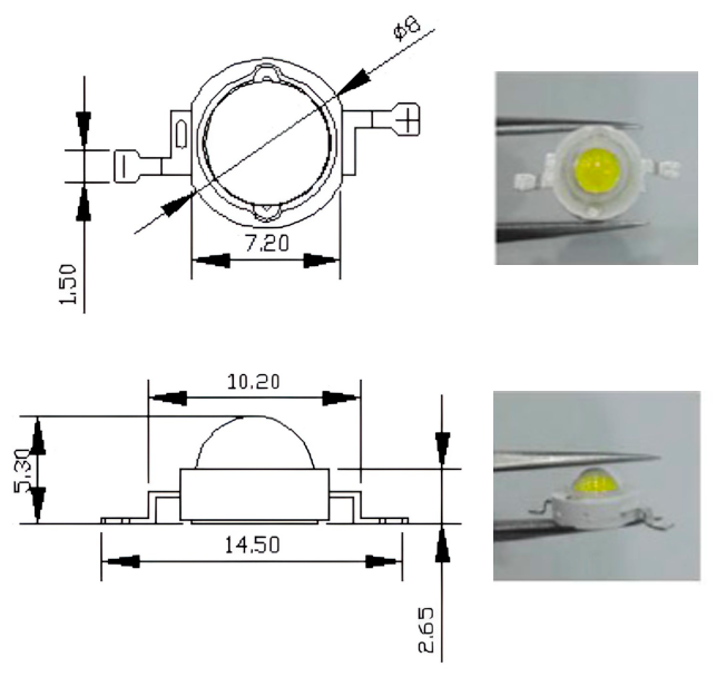 Светодиод SMD LHP-CW-40G-10