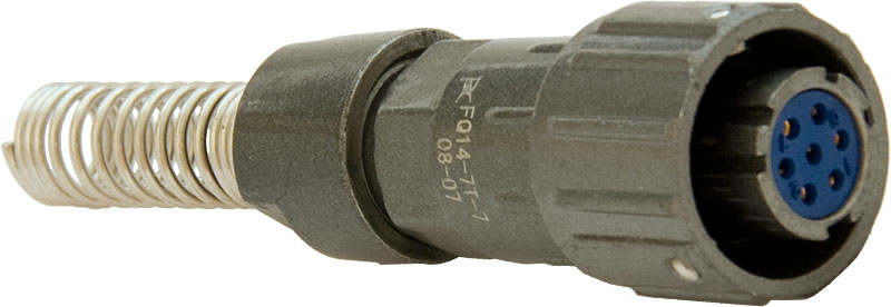 Разъем цилиндрический быстроразъемный FQ14-7TK-8 (каб.роз.)
