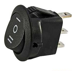Клавишный переключатель RS-103-8C on-off-on черный