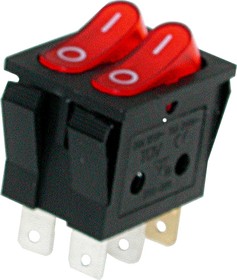 Клавишный переключатель IRS-2101-3C on-off красный