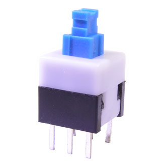 Кнопка миниатюрная PB22E08 с фиксацией 8x8x13 mm