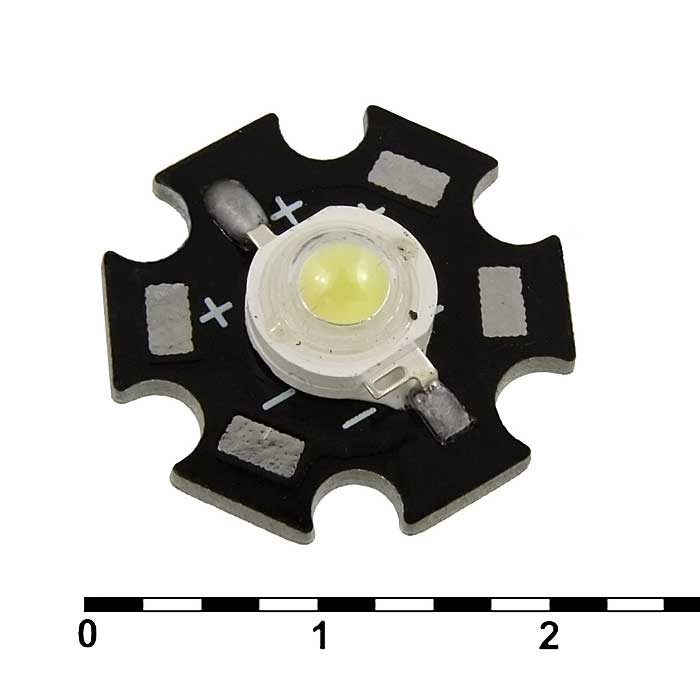 Светодиод мощный 5WR 6.5V 400-420LM 6500-7000K