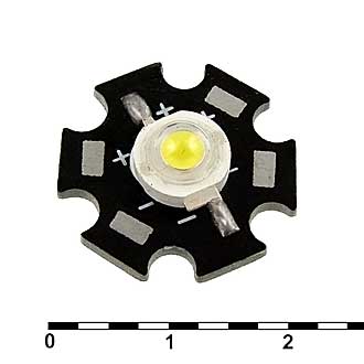 Светодиод мощный 3WR 3.6V 200-220LM 6500-7000K