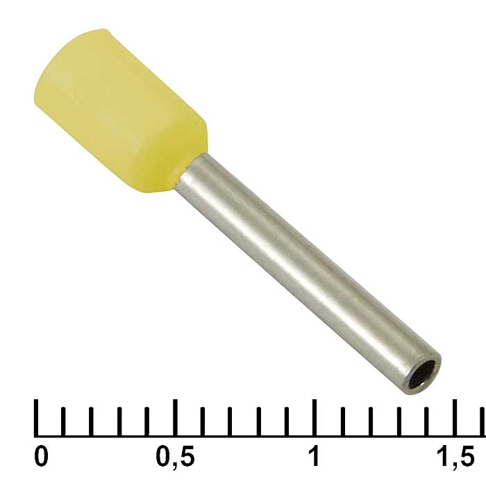 Наконечник на кабель DN01012 yellow (1.4x12mm)