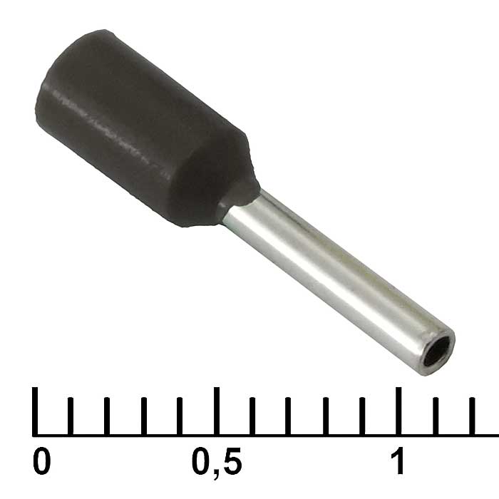 Наконечник на кабель DN00708 black (1.2x8mm)