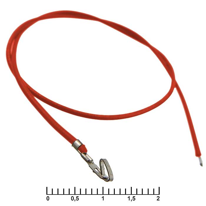 Разъем питания низковольтный HU 2,54 mm AWG26 0,3m red
