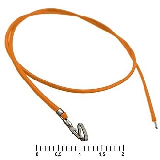 Разъем питания низковольтный HU 2,54 mm AWG26 0,3m orange