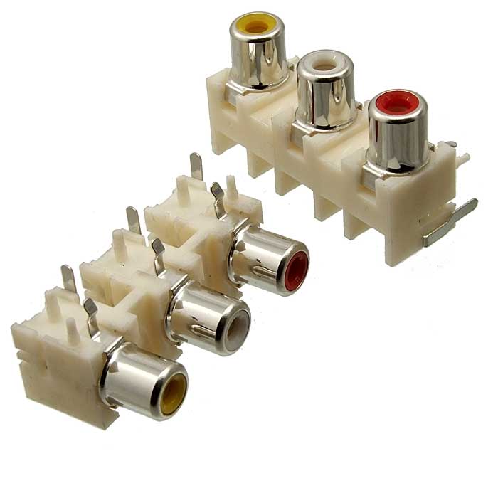 Разъём RCA-305 гн на плату (RS-305)