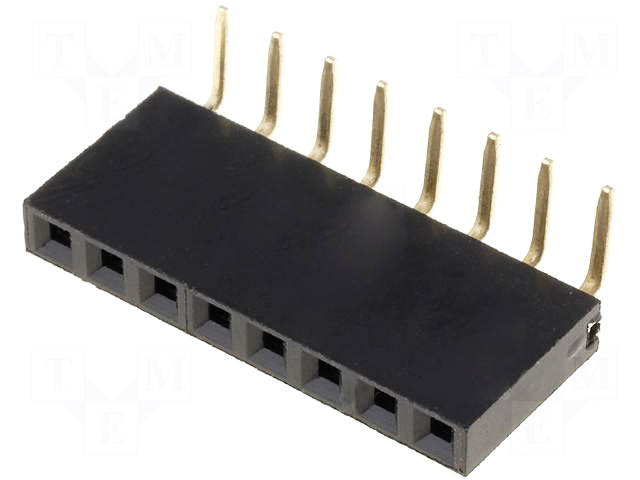 Разъём PBS-1x10R (PBS-10R)шаг 2.54 мм