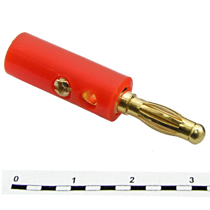 Штекер 10-0015 GOLD red