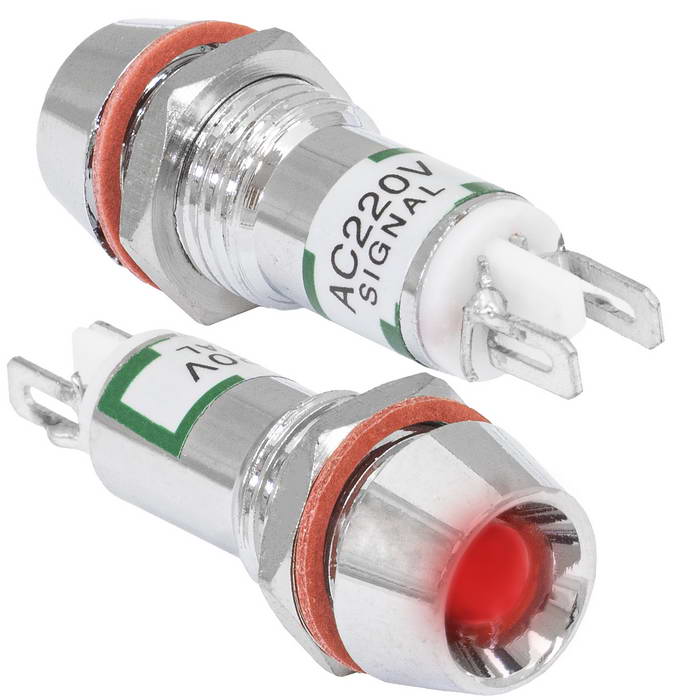Светодиод в корпусе L-616-R 220v (10mm)