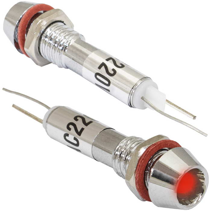 Светодиод в корпусе L-614-R 220v (6mm)