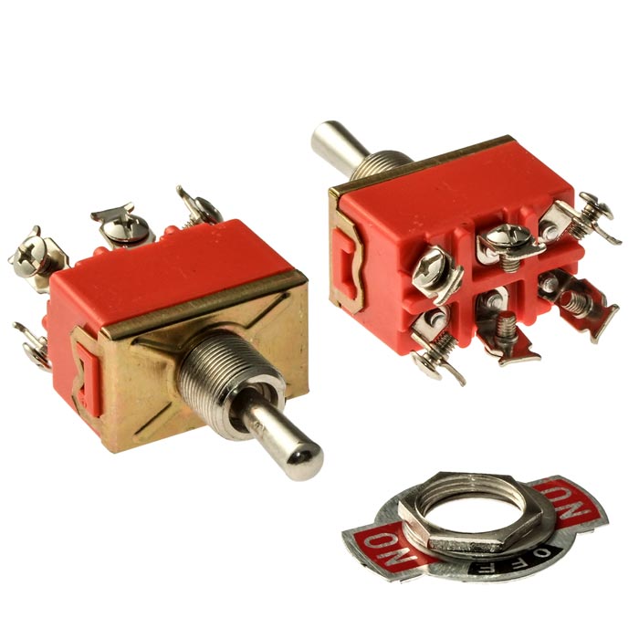 Тумблер E-TEN 1322 on-off-on 15A 250V