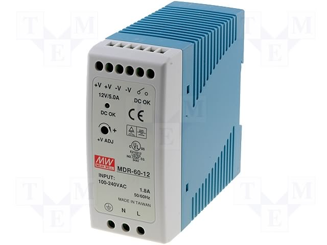 Блок питания на DIN рейку MDR-60-48