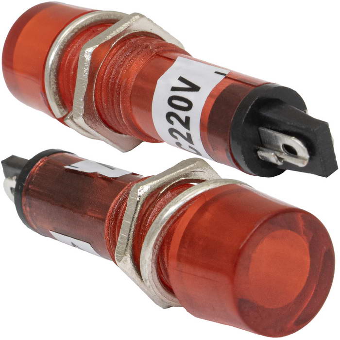 Лампочка неоновая в корпусе N-804-R 220V