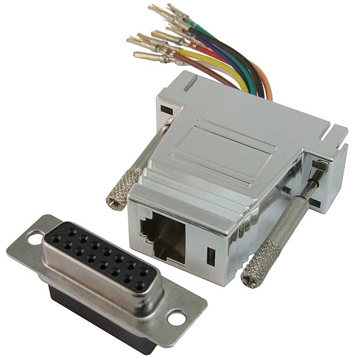 D-SUB переходник DN15F-RJ45