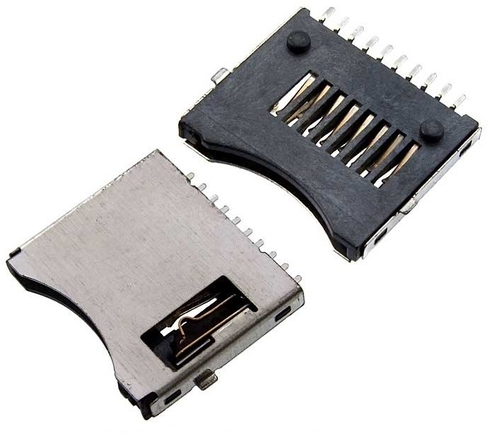 Держатель SIM micro-SD SMD 10pin switch M
