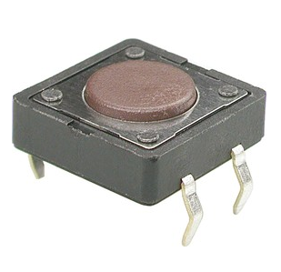 Кнопка тактовая KLS7-TS1202-4.3-S (straight pins)