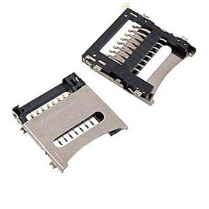 Держатель SIM micro-SD SMD 8pin cap fix
