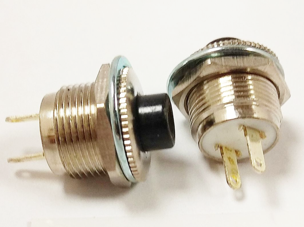 Кнопка В166 d=12mm черная