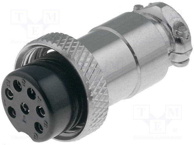 Разъем цилиндрический KLS15-YL1-19M-7A (set)