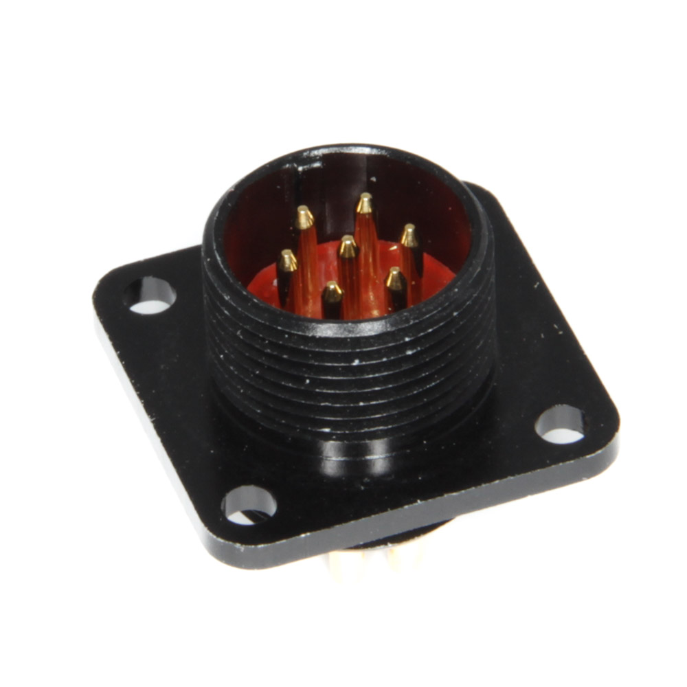 Разъем цилиндрический PY04-7M-B-AU black