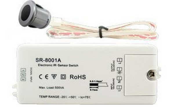 Выключатель SR-8001A Silver (220V, 500W, IR-Sensor)