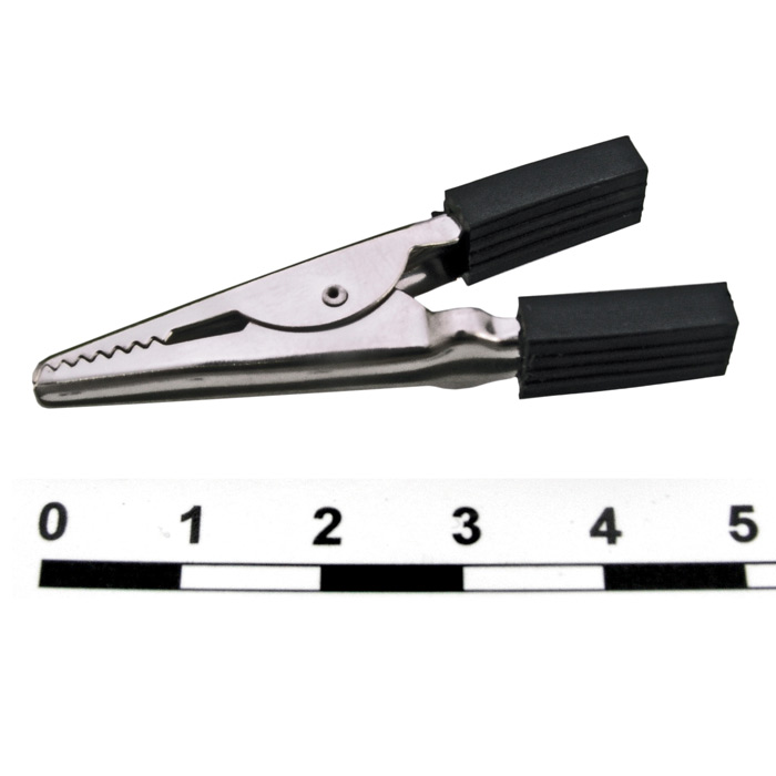 Зажим электрический 8-0028 black "крокодил"