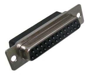 Разъём KLS1-213-25-F black (DB-25F)