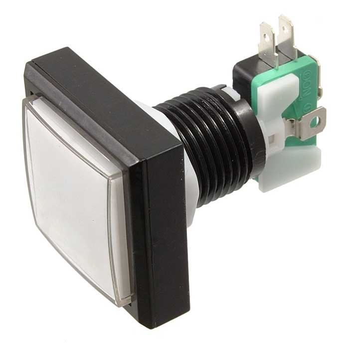 Кнопка для иговых автоматов GMSI-2B-S NO(NC)+NC(NO) white 44mm