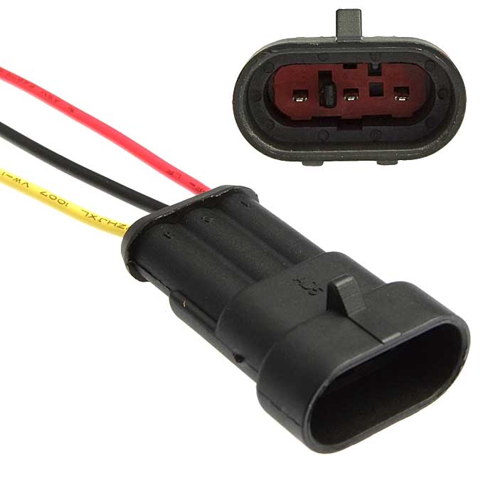 Разъём питания авто 12V DJ7031-1.5-11 (18AWG 200mm)